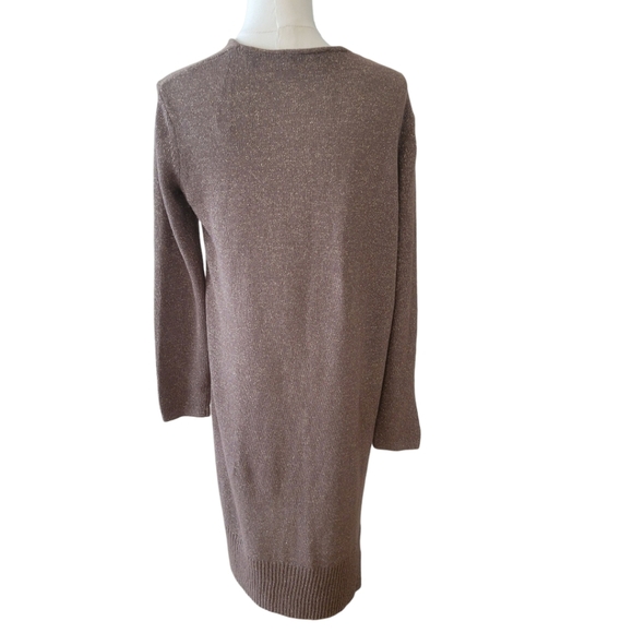 Esprit Brown Sparkle Open Long Cardigan Sweater Size Small - Picture 3 of 5